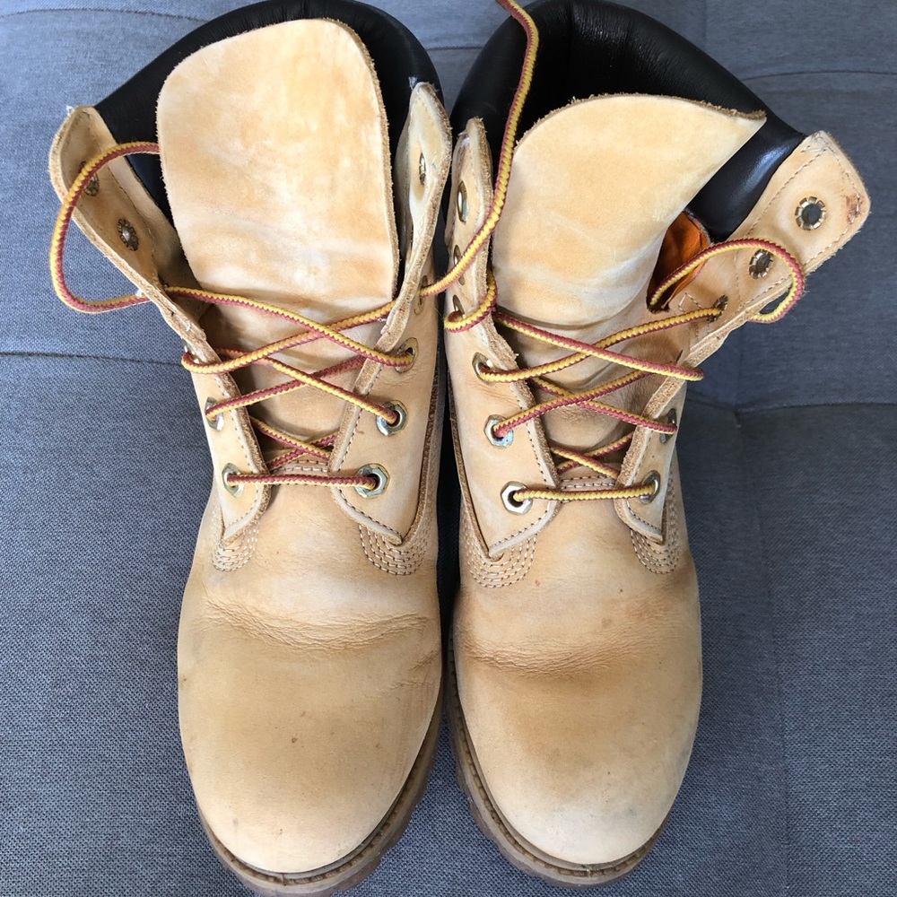 Classic tan Timberland boots